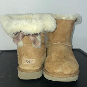 UGG Kids Tan Boots with Cream Lining